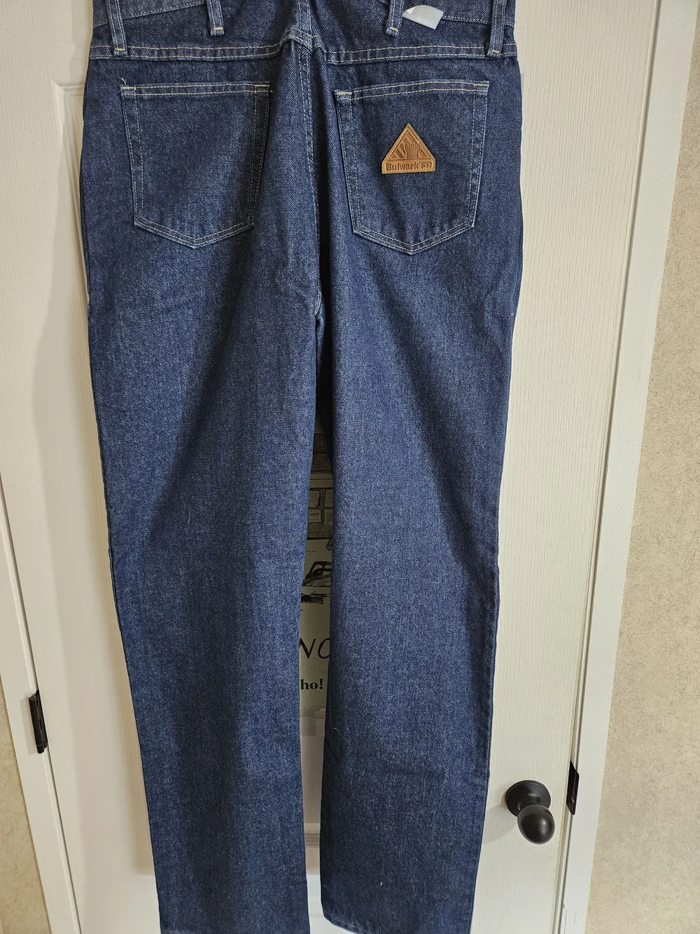 Men's Straight Fit Jeans in Deep Indigo Blue Fire Retardent